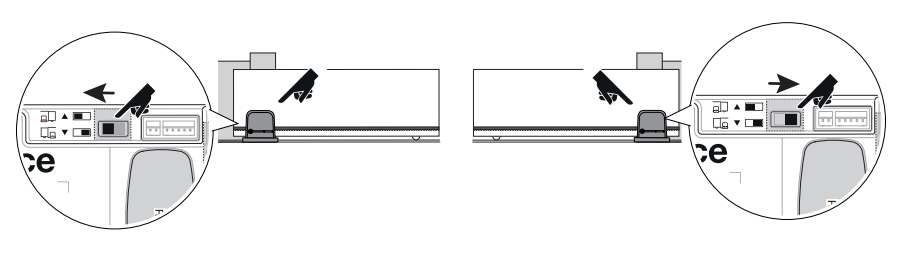 Výber smeru pohybu posuvnej brány – Nice Robus RBS400